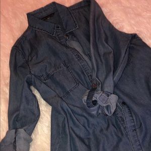 blue jean cardigan